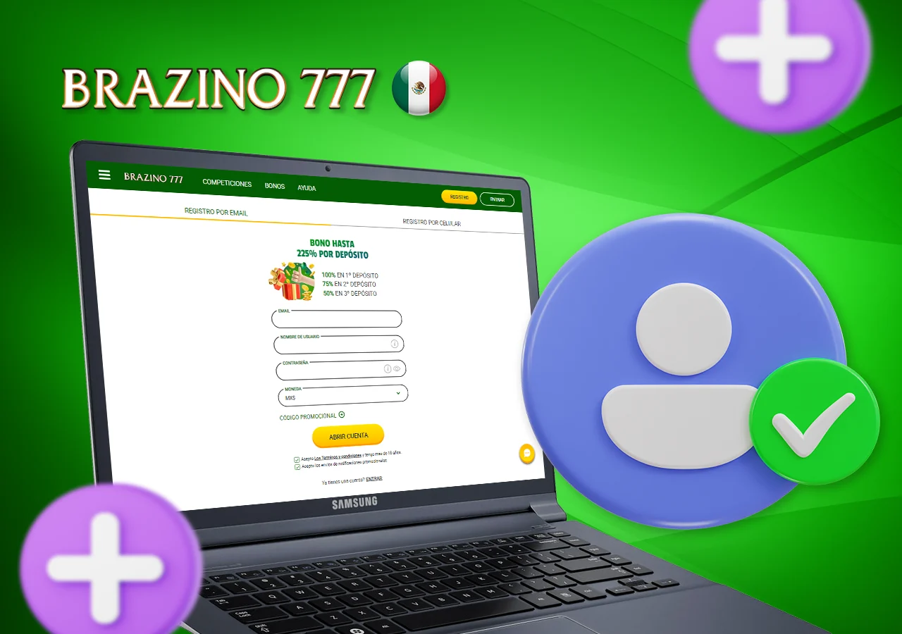 Descripción de pasos simples para crear una cuenta