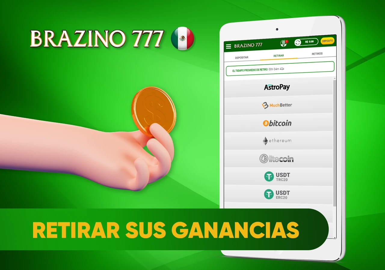 Instrucciones para retirar tus ganancias