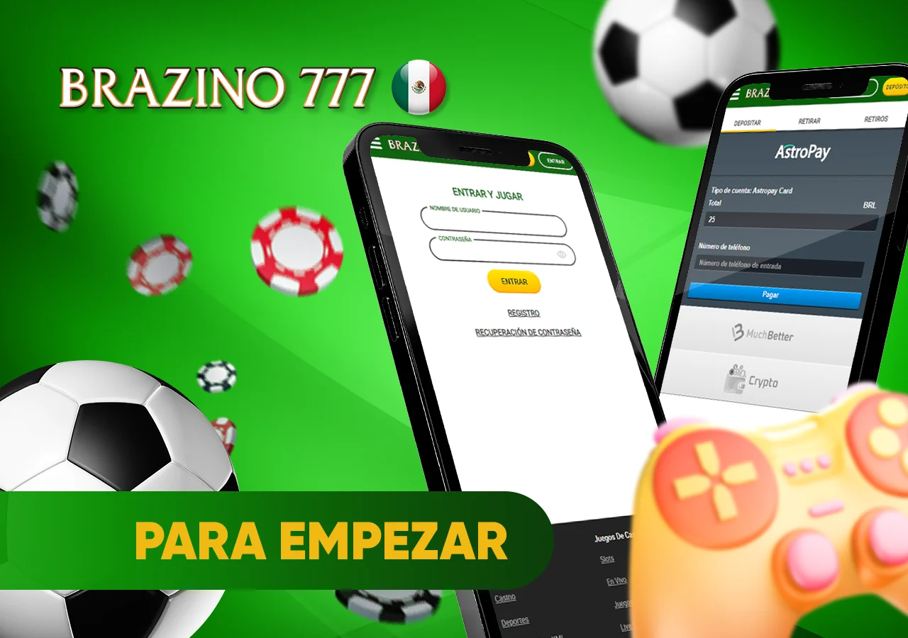 Para empezar a jugar en el casino regístrate y haz un depósito