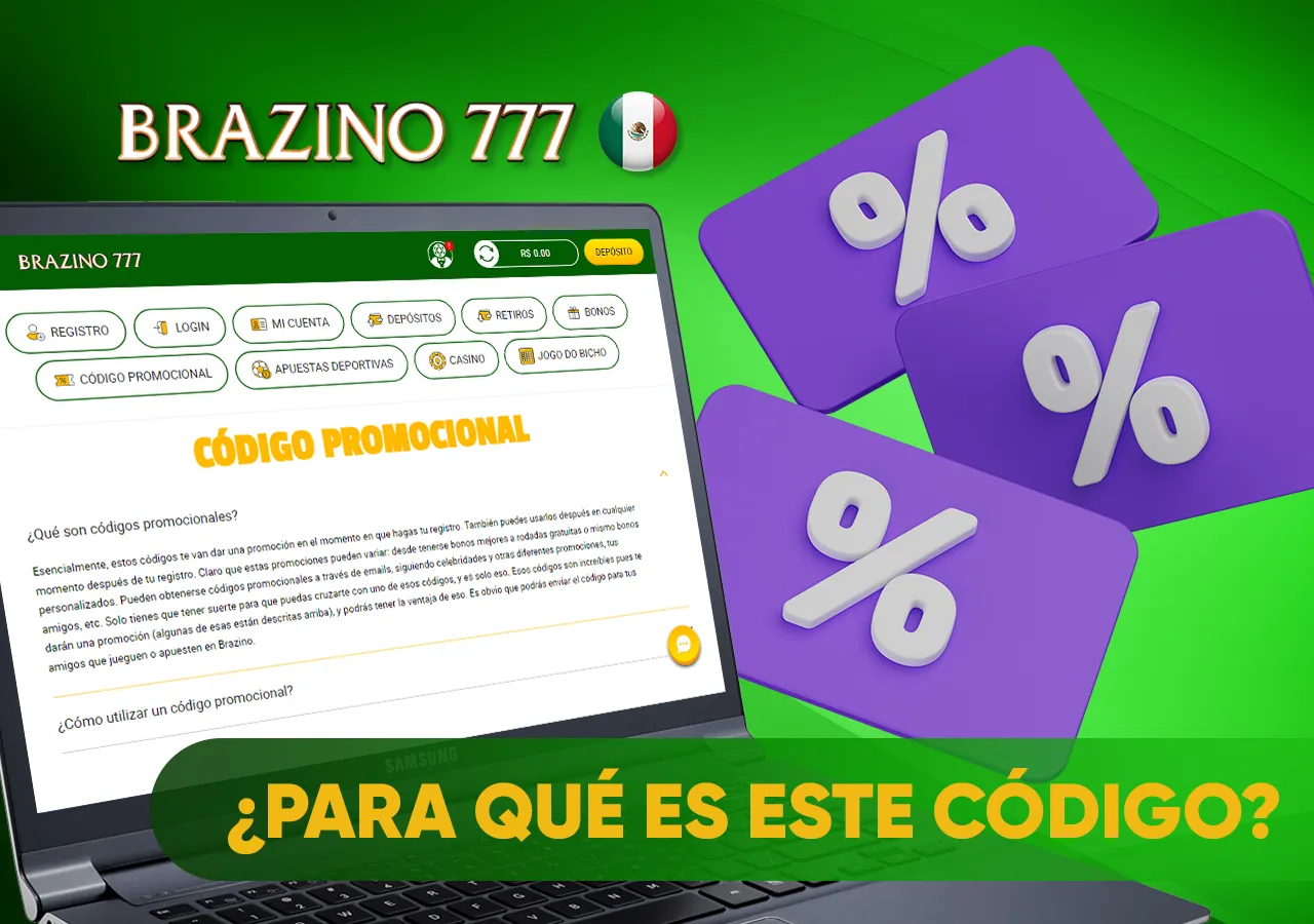 Más información sobre el código promocional y las oportunidades que ofrece