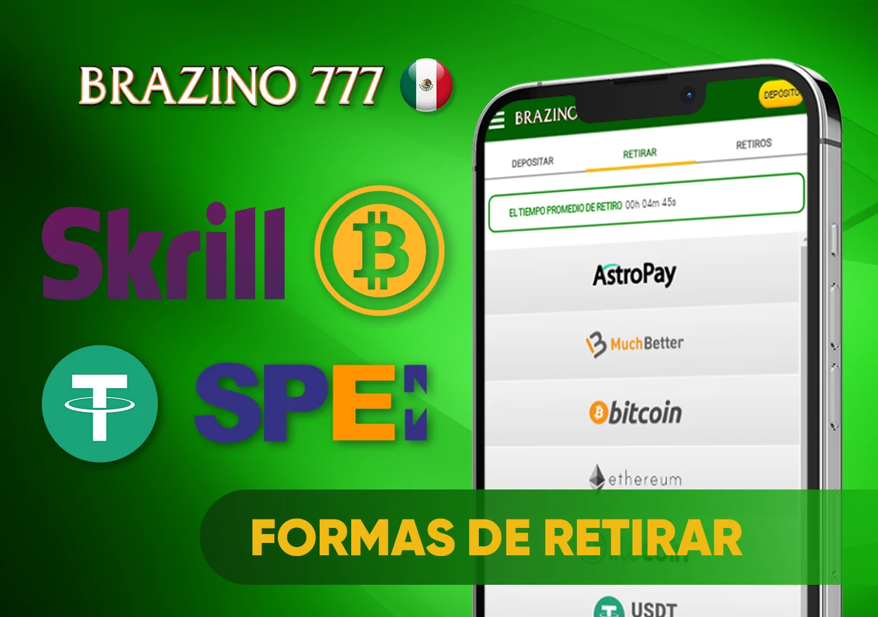 Opciones para retirar el dinero ganado