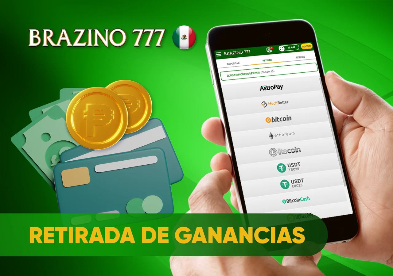 Información detallada sobre cómo retirar el dinero ganado