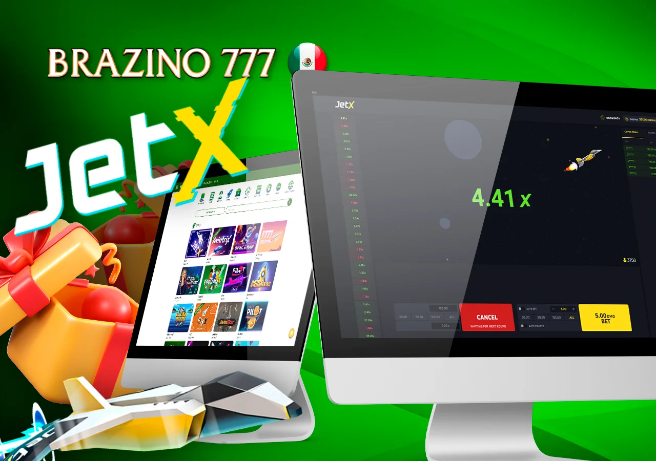 Información general sobre JetX y el bono del 100% en Brazino777 México