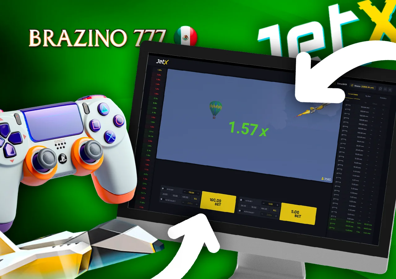 Explicación del funcionamiento y dinámicas del juego JetX y sus opciones de apuesta